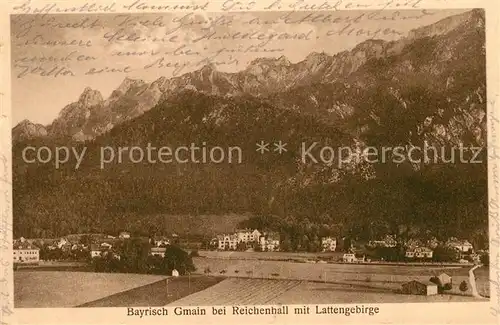 AK / Ansichtskarte Bayerisch Gmain mit Lattengebirge Kat. Bayerisch Gmain