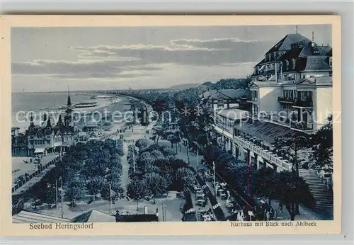 AK / Ansichtskarte Heringsdorf Ostseebad Usedom Kurhaus mit Blick nach Ahlbeck Kat. Heringsdorf