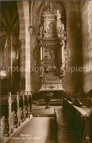 AK / Ansichtskarte Bautzen Petri Kirche innen Kat. Bautzen