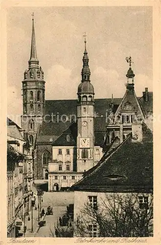 AK / Ansichtskarte Bautzen Petrikirche und Rathaus Kat. Bautzen