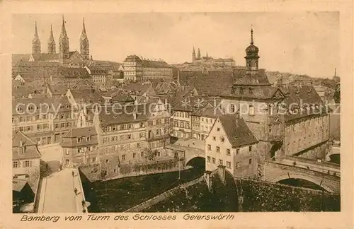 AK / Ansichtskarte Bamberg Blick vom Turm des Schlosses Geierwoerth Kat. Bamberg