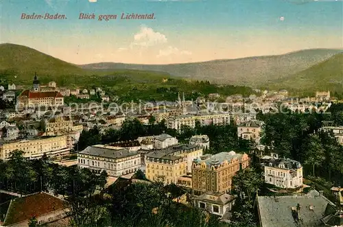 AK / Ansichtskarte Baden Baden Blick gegen Lichtental Kat. Baden Baden