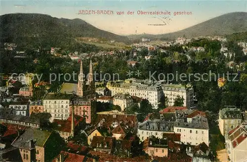 AK / Ansichtskarte Baden Baden Blick von Oberrealschule  Kat. Baden Baden