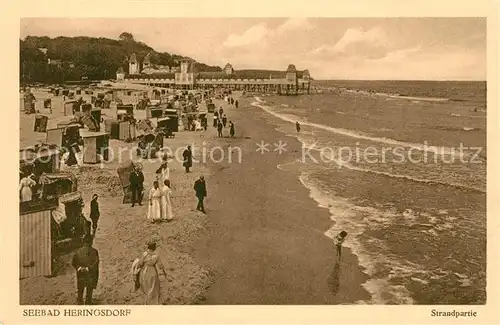 AK / Ansichtskarte Heringsdorf Ostseebad Usedom Strandleben Seebruecke Kat. Heringsdorf