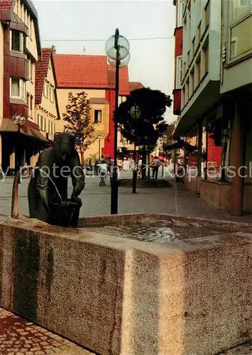 AK / Ansichtskarte Plochingen Fussgaengerzone Fischbrunnen  Kat. Plochingen