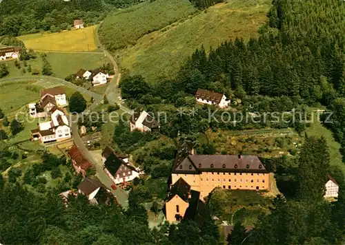 AK / Ansichtskarte Marienthal Westerwald Fliegeraufnahme Wallfahrtskirche Zur Schmerzhaften Mutter Kat. Seelbach bei Hamm (Sieg)