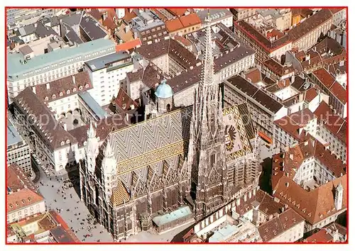 AK / Ansichtskarte Wien Fliegeraufnahme Stephansdom Kat. Wien