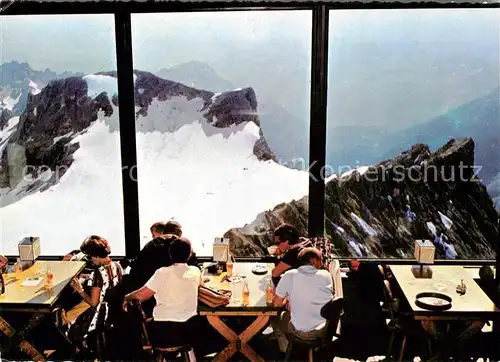 AK / Ansichtskarte Ehrwald Tirol Grosspanorama Restaurant Gipfelhotel Zugspitzbahn