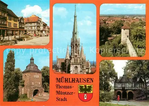 AK / Ansichtskarte Muehlhausen Thueringen Steinweg Marienkirche Stadtmauer Popperoder Quelle Kat. Muehlhausen Thueringen