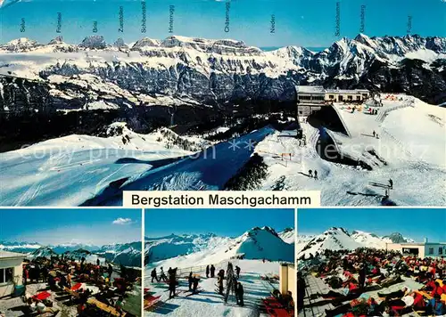 AK / Ansichtskarte Flumserberg Flums Bergstation Maschgachamm Tannenbodenalp Restaurant Maschgachalm