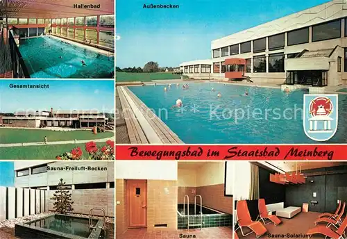 AK / Ansichtskarte Horn Bad Meinberg Staatsbad Hallenbad Aussenbecken Sauna Freiluft Becken Solarium Kat. Horn Bad Meinberg