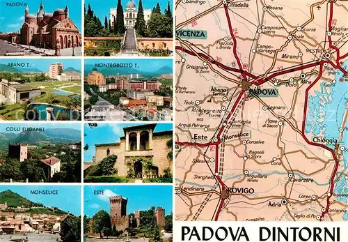 AK / Ansichtskarte Padova Abano Terme Montegrotto Terme Colli Euganei Monselice Este Kat. Padova