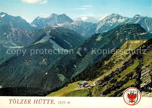 AK / Ansichtskarte Toelzerhuette Fliegeraufnahme mit Zugspitze und Soiernspitze Kat. Vomp
