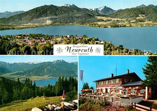 AK / Ansichtskarte Tegernsee Berggasthaus Neureuth mit Grossglockner und Karwendel Kat. Tegernsee