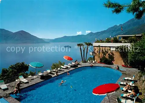 AK / Ansichtskarte Ascona Lago Maggiore Hotel Casa Berno Schwimmbad