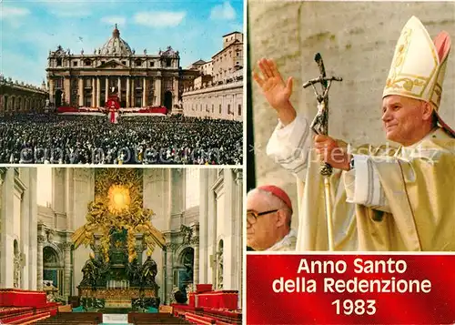 AK / Ansichtskarte Roma Rom Petersplatz Petersdom Inneres Papst Benedikt Kat. 