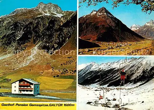 AK / Ansichtskarte Galtuer Tirol Gasthof Pension Gemsspitze Panorama Sessellift Kat. Galtuer
