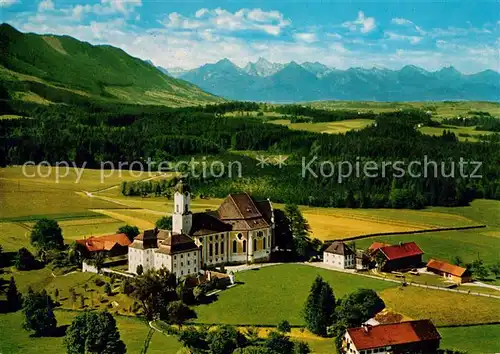 AK / Ansichtskarte Steingaden Oberbayern Wieskirche Panorama Kat. Steingaden