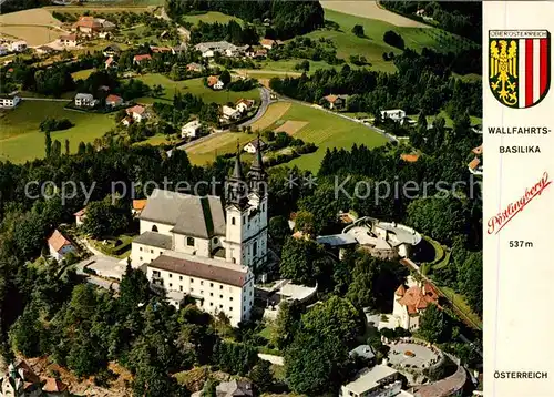 AK / Ansichtskarte Poestlingberg Wallfahrtsbasilika Sieben Schmerzen Mariae Fliegeraufnahme Kat. Linz