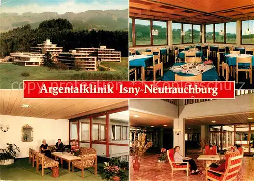 AK / Ansichtskarte Neutrauchburg Argentalklinik Speisesaal Foyer Kat. Isny im Allgaeu