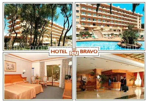 AK / Ansichtskarte Playa de Palma Mallorca Hotel Riu Bravo Gaestezimer Foyer Schwimmbad Kat. Spanien