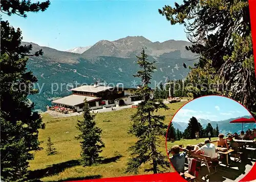 AK / Ansichtskarte Zillertal Tirol Bergrestaurant Rosenalm Terrasse