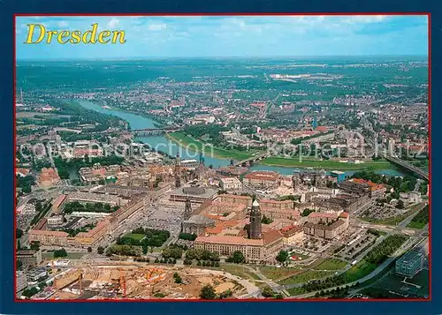 AK / Ansichtskarte Dresden Fliegeraufnahme Elbe Kat. Dresden Elbe