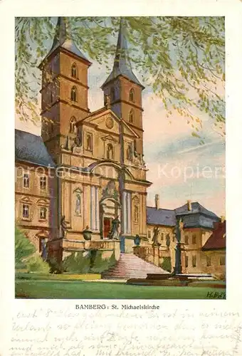 AK / Ansichtskarte Bamberg St. Michaelskirche Kuenstlerkarte Kat. Bamberg