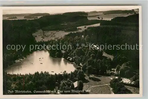 AK / Ansichtskarte Bad Woerishofen Fliegeraufnahme Sonnenbuechl mit See Kat. Bad Woerishofen