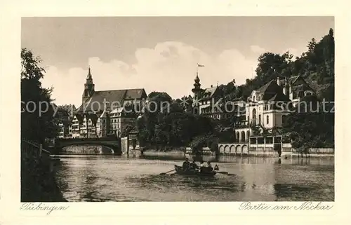 AK / Ansichtskarte Tuebingen Partie am Neckar Kupfertiefdruck Kat. Tuebingen