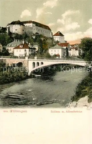 AK / Ansichtskarte Tuebingen Schloss mit Alleenbruecke Kat. Tuebingen