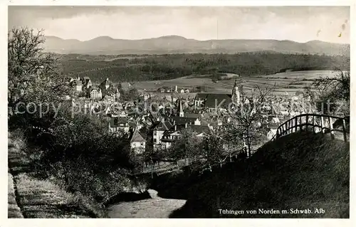 AK / Ansichtskarte Tuebingen mit Schwaebischer Alb Kat. Tuebingen