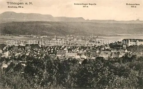 AK / Ansichtskarte Tuebingen mit Rossberg Salmendinger Kapelle Hohenzollern Kat. Tuebingen