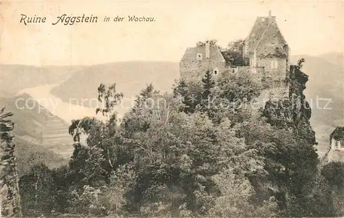 AK / Ansichtskarte Aggsbach Dorf Ruine Aggstein Wachau