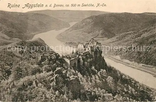 AK / Ansichtskarte Aggsbach Dorf Ruine Aggstein Donaupartie