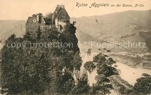AK / Ansichtskarte Aggsbach Dorf Ruine Aggstein Donaupartie