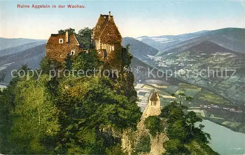 AK / Ansichtskarte Aggsbach Dorf Ruine Aggstein Wachau