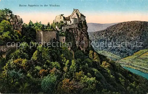 AK / Ansichtskarte Aggsbach Dorf Ruine Aggstein Wachau