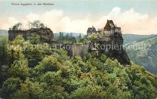 AK / Ansichtskarte Aggsbach Dorf Ruine Aggstein Wachau