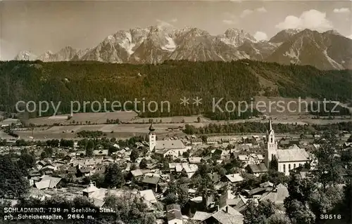 AK / Ansichtskarte Schladming Obersteiermark mit Scheichenspitze Kat. Schladming