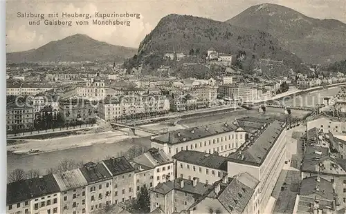 AK / Ansichtskarte Salzburg Oesterreich mit Heuberg Kapuzinerberg und Gaisberg vom Moenchsberg Kat. Salzburg