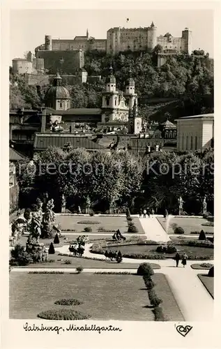 AK / Ansichtskarte Salzburg Oesterreich Mirabellgarten mit Festung Hohensalzburg Kat. Salzburg