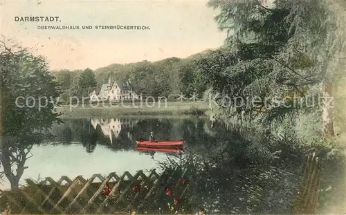 AK / Ansichtskarte Darmstadt Oberwaldhaus Steinbrueckerteich Kat. Darmstadt