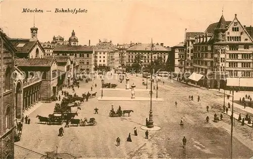 AK / Ansichtskarte Muenchen Bahnhofplatz Kat. Muenchen