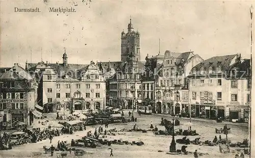 AK / Ansichtskarte Darmstadt Marktplatz Kat. Darmstadt