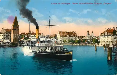 AK / Ansichtskarte Lindau Bodensee Dampfer Bregenz Hafen Kat. Lindau (Bodensee)