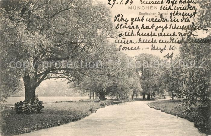 Ak Ansichtskarte Muenchen Englischer Garten Kat Muenchen Nr