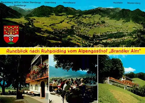 AK / Ansichtskarte Ruhpolding Alpengasthof Brandler Alm Hochfeln Westernberg Kat. Ruhpolding