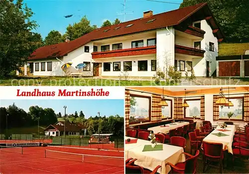 AK / Ansichtskarte Oberreute Landhaus Martinshoehe Gaststube Tennisplaetze Kat. Oberreute