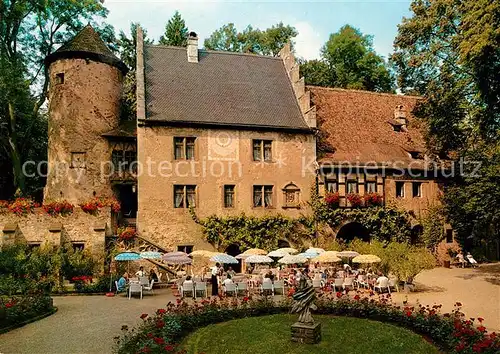 AK / Ansichtskarte Aschach Bad Bocklet Cafe Restaurant Schloss Aschach Kat. Bad Bocklet